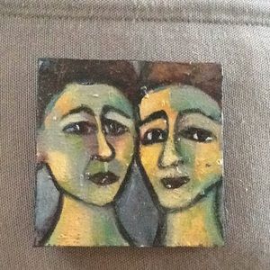 Original acrylic painting of two people